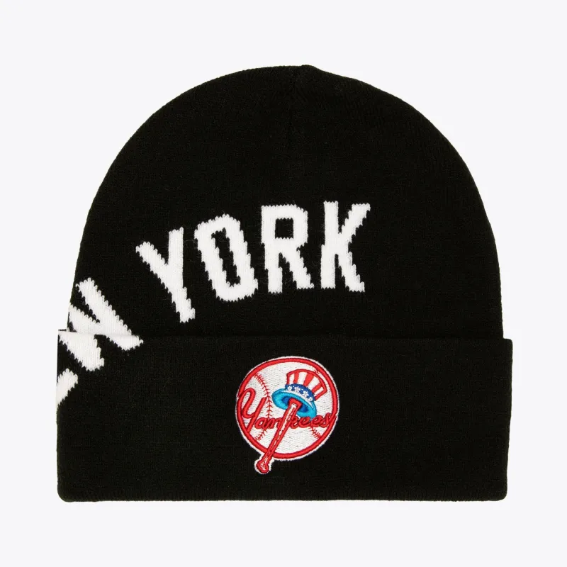 Mitchell & Ness Men's MLB Cricket Knit Coop Yankees Knit Hat made by Mitchell & Ness