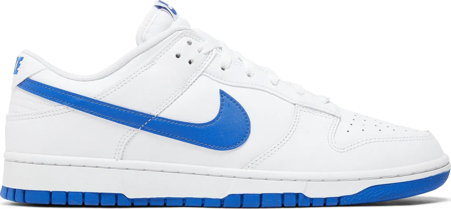 Nike Men's Dunk Low 'White Hyper Royal' Sneakers sold by Zulily