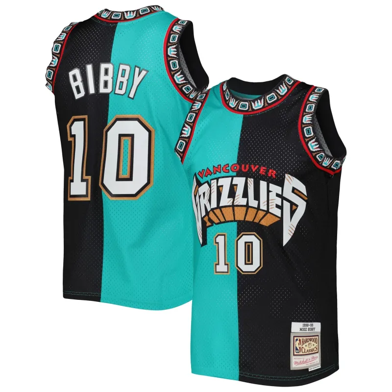 Mitchell & Ness NBA Split Swingman Jersey Vancouver Grizzlies 2000 Mike Bibby sold by Zulily