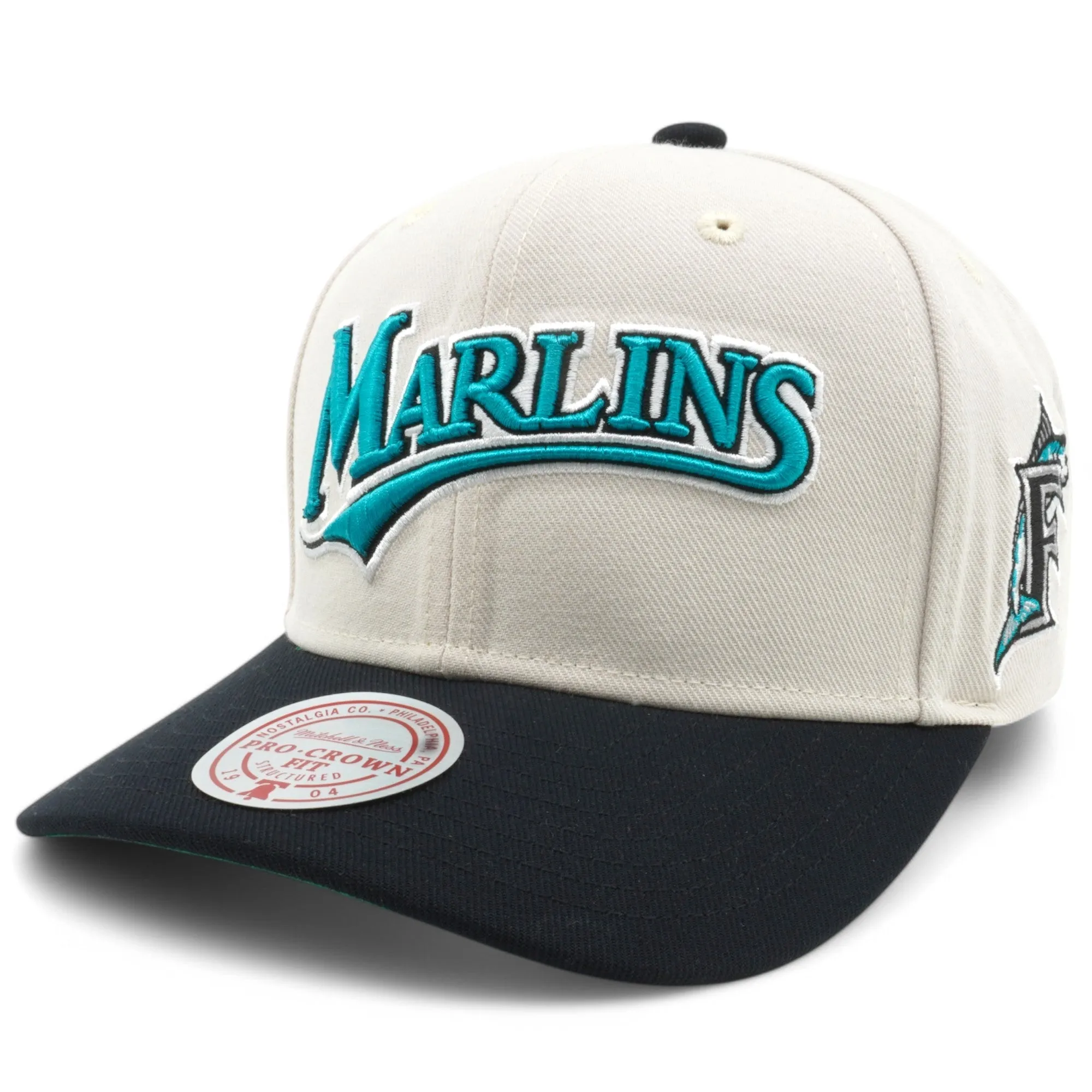 Mitchell & Ness Men's MLB Off Word Pro Snapback Coop Marlins Snapback Caps sold by Zulily