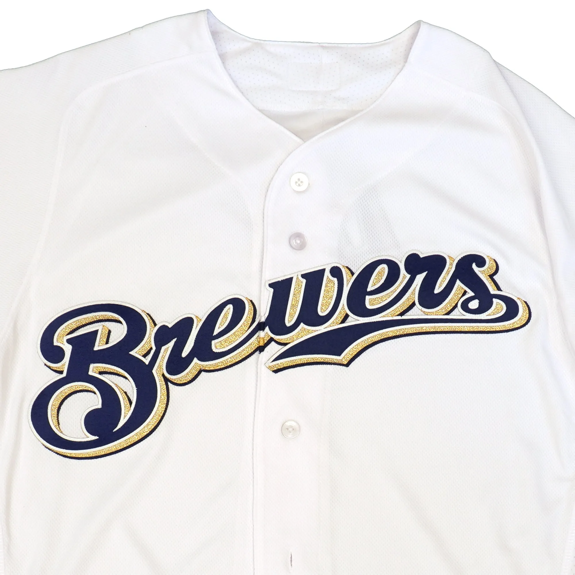 Majestic Men's MLB Milwaukee Brewers Authentic On Field Flex Base Jersey White sold by Zulily product image thumbnail 2