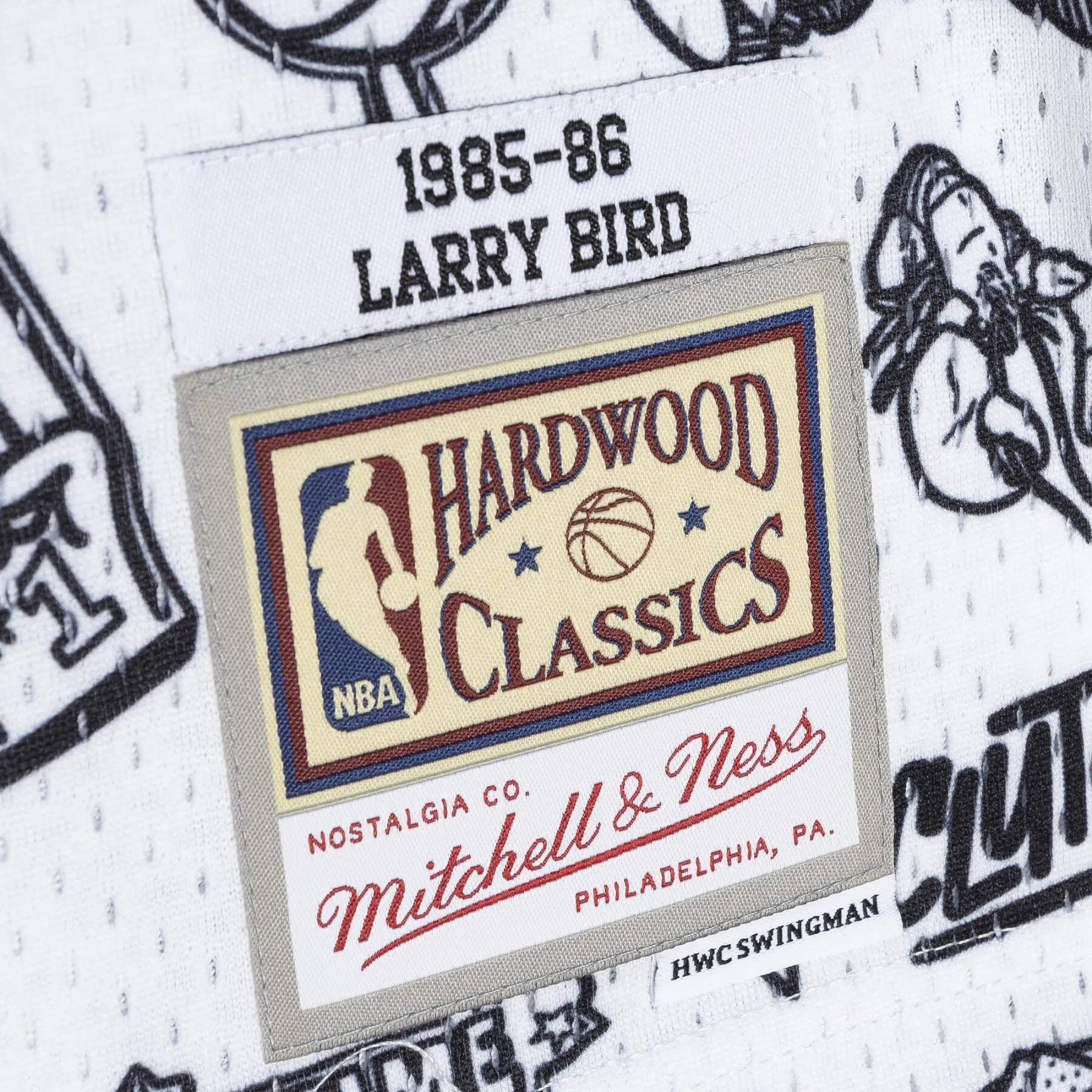 Mitchell & Ness Men's Doodle Swingman Jersey Celtics 1985 Larry Bird Jerseys sold by Zulily product image thumbnail 4