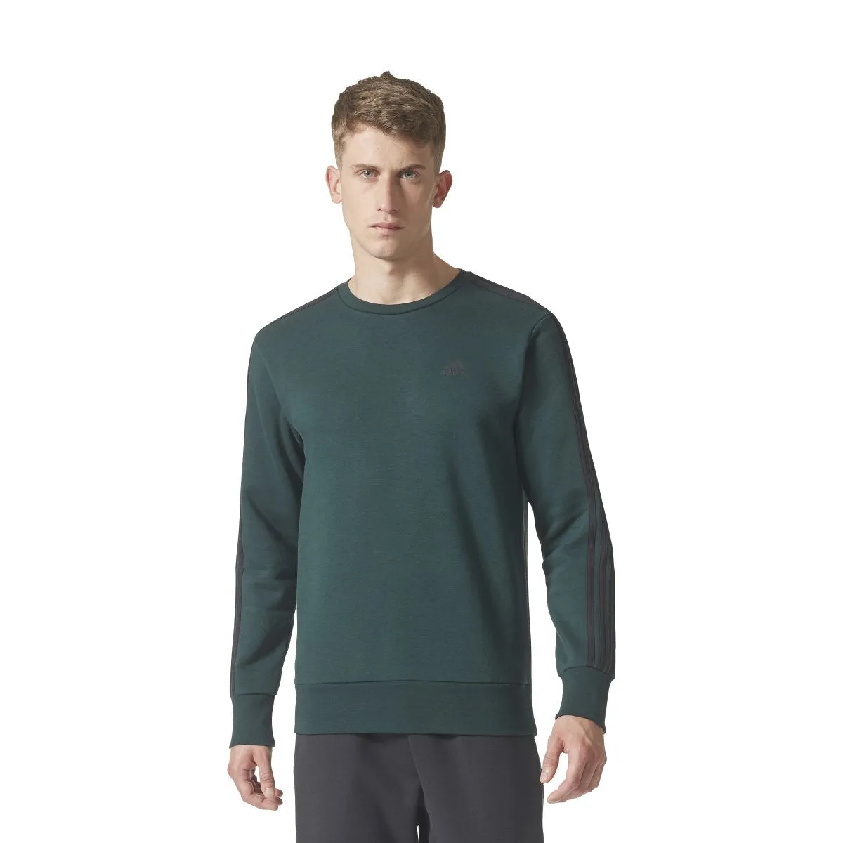 adidas Men's Essential 3S Crew Sweatshirt sold by Zulily product image thumbnail 3