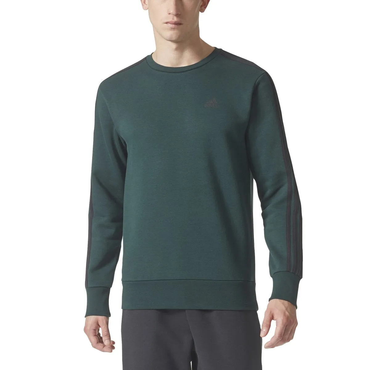 adidas Men's Essential 3S Crew Sweatshirt sold by Zulily