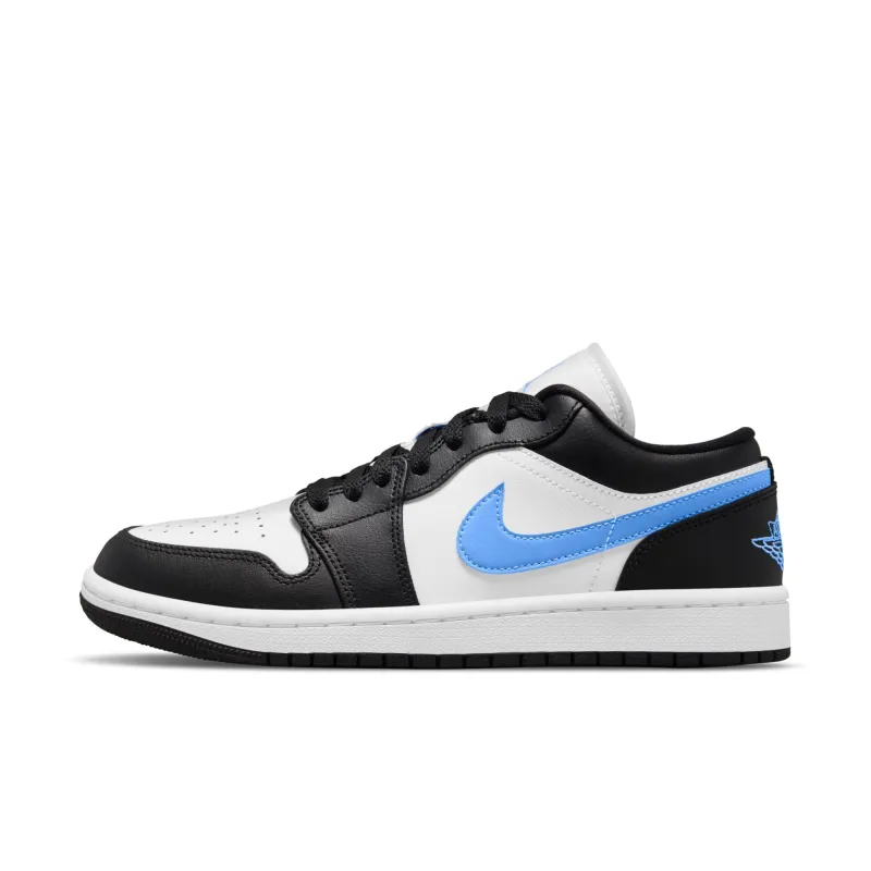 Air Jordan Women's Retro 1 Low 'Black University Blue White' Sneakers sold by Zulily