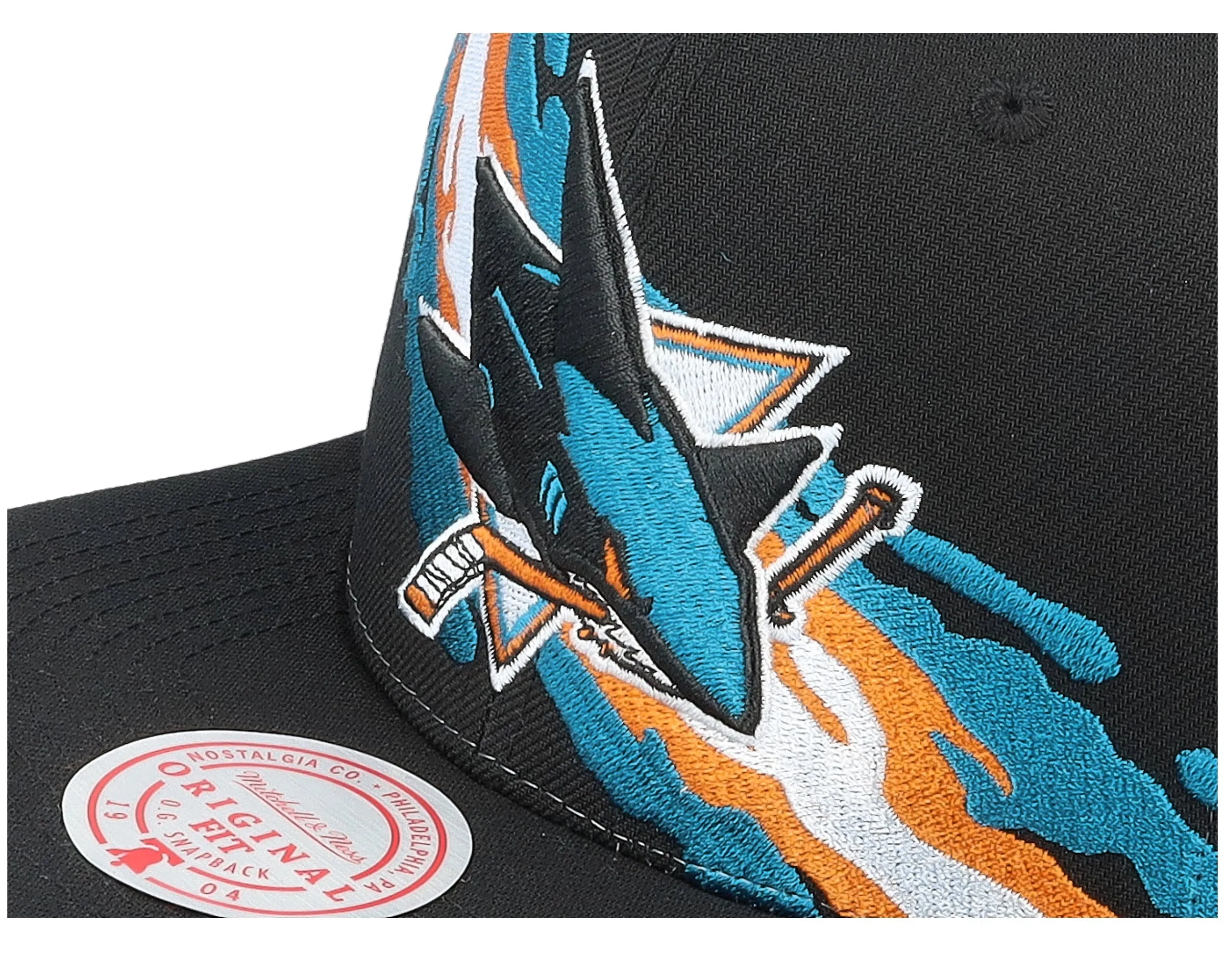 Mitchell & Ness Men's NHL Vintage Paintbrush Snapback Sharks Snapback Caps sold by Zulily product image thumbnail 3