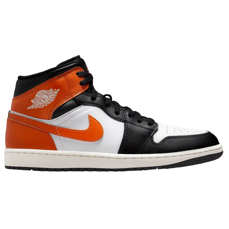 Air Jordan Men's Retro 1 Mid 'Black Toe Starfish' made by Jordan