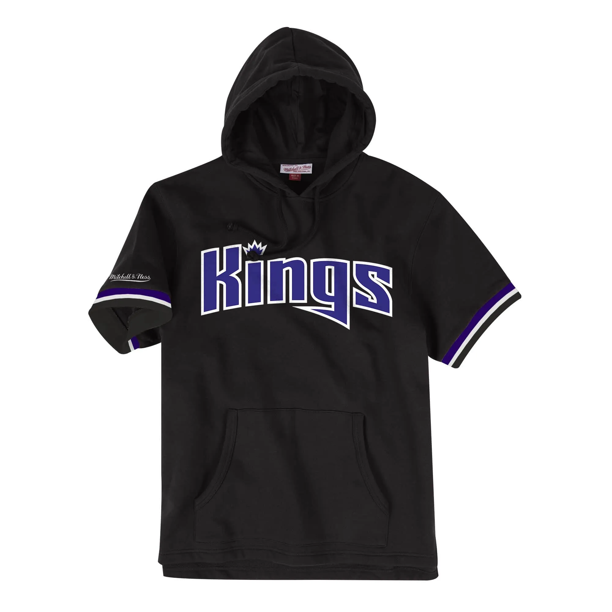 Mitchell & Ness Men's NBA French Terry Short Sleeve Hoodie Sacramento Kings Hoodies sold by Zulily