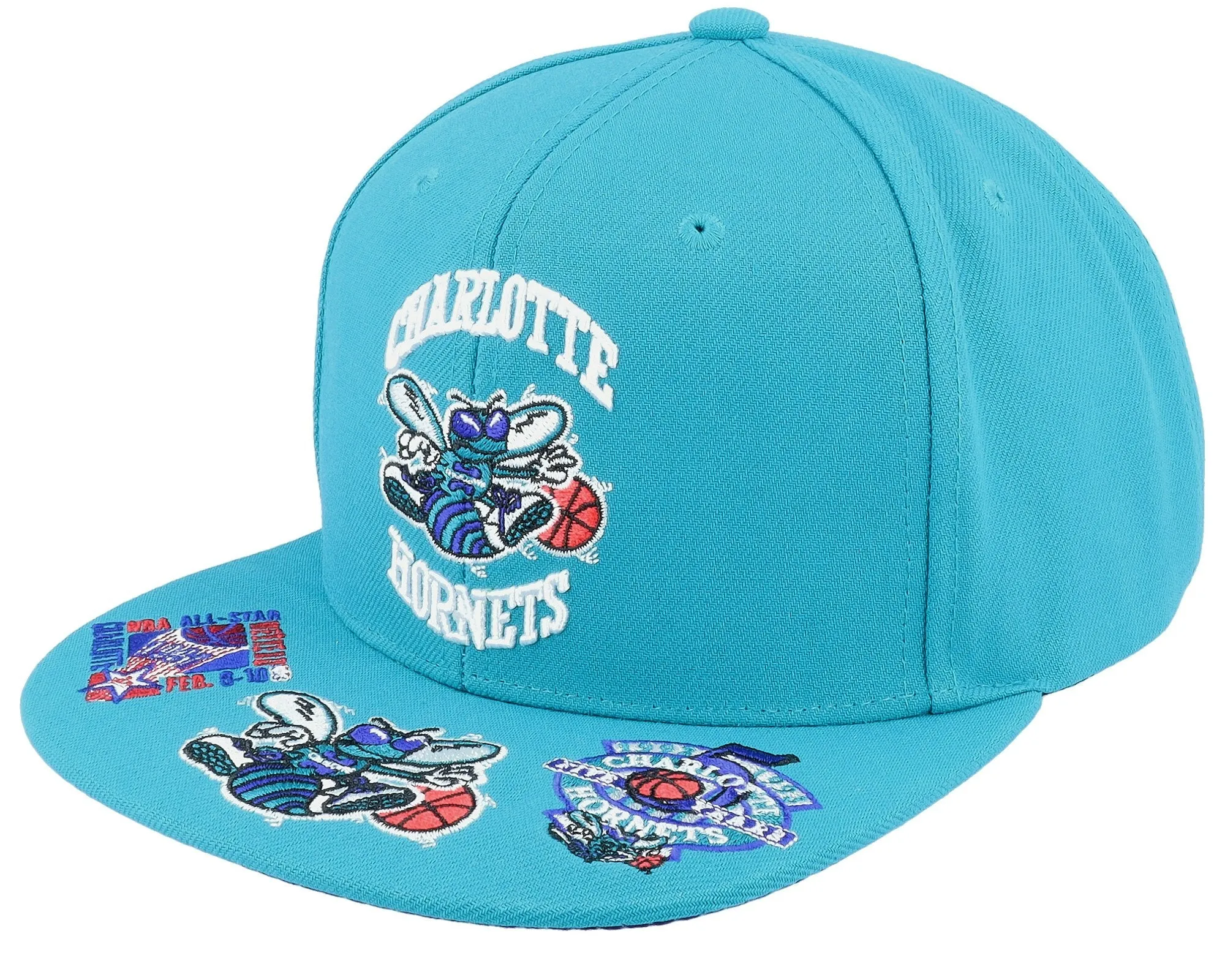 Mitchell & Ness Men's NBA Front Face Snapback Hwc Hornets Snapback Caps sold by Zulily