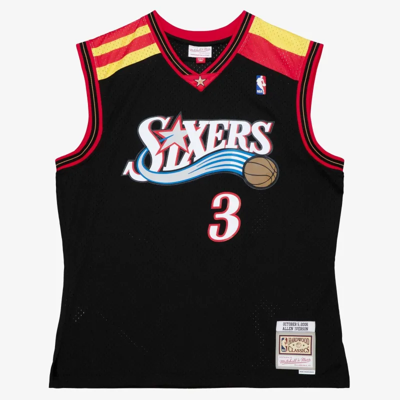 Mitchell & Ness Men's Alt Spain Jersey 76Ers 2006 Allen Iverson Jerseys sold by Zulily