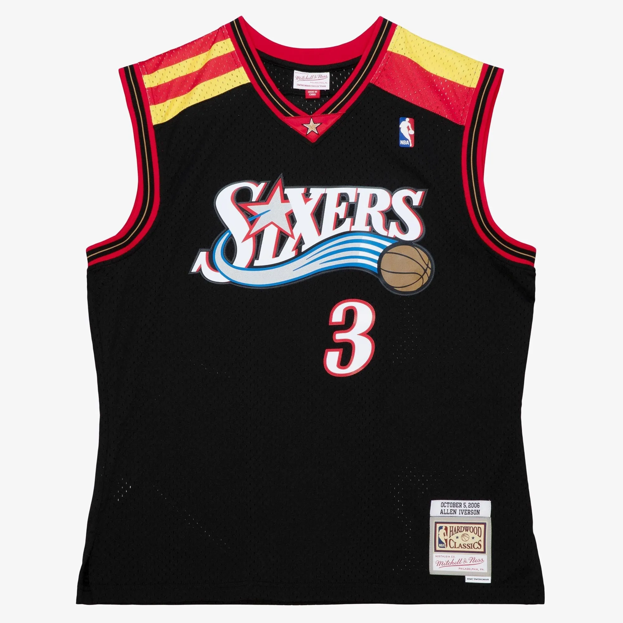 Mitchell & Ness Men's Alt Spain Jersey 76Ers 2006 Allen Iverson Jerseys sold by Zulily