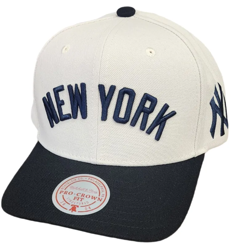 Mitchell & Ness Men's MLB Off Word Pro Snapback Yankees Snapback Caps made by Mitchell & Ness