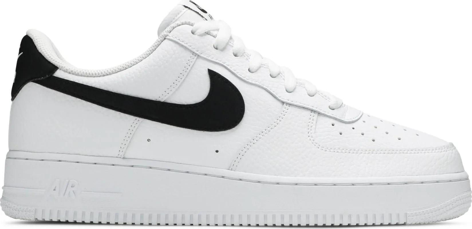 Nike Men's Air Force 1 Low '07 'White Black Pebbled Leather' Sneakers sold by Zulily