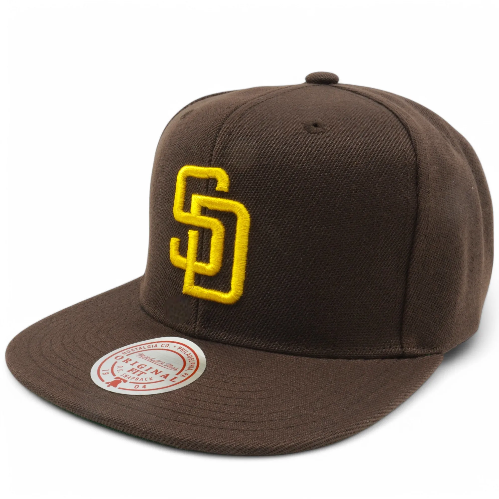 Mitchell & Ness Men's MLB League Patch Snapback Padres Snapback Caps sold by Zulily