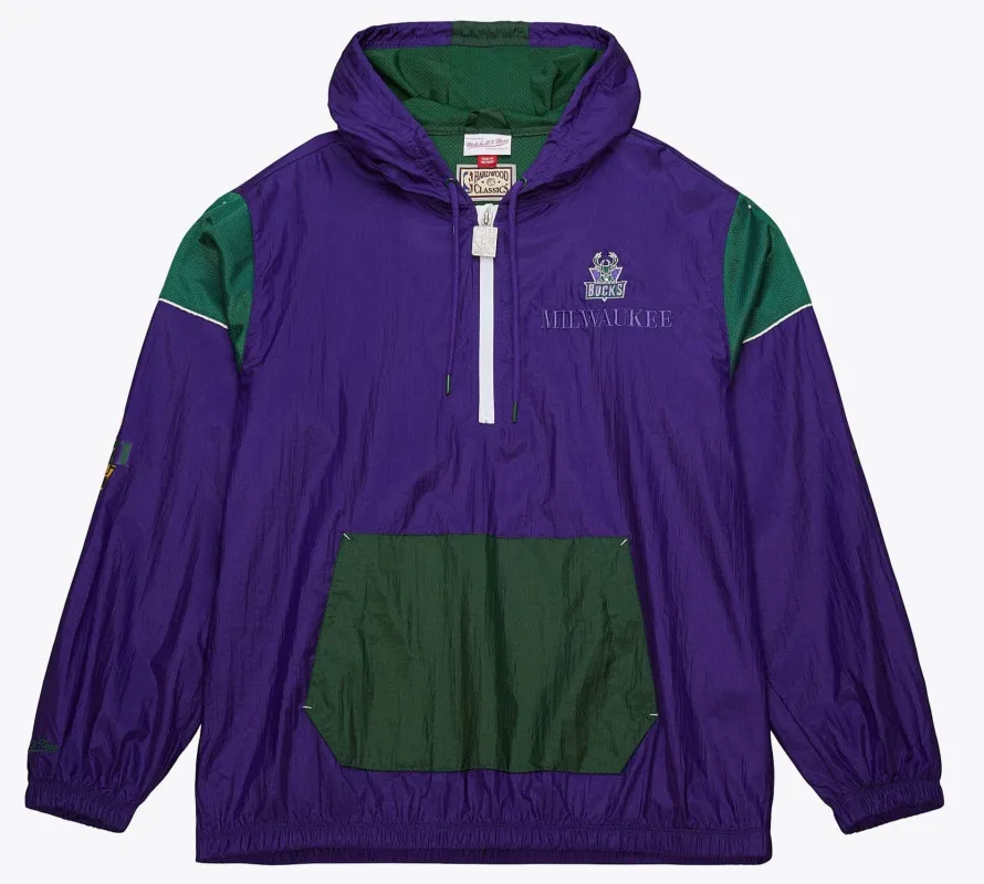 Mitchell & Ness Men's NBA Team Og 3.0 Anorak Vintage Logo Bucks made by Mitchell & Ness