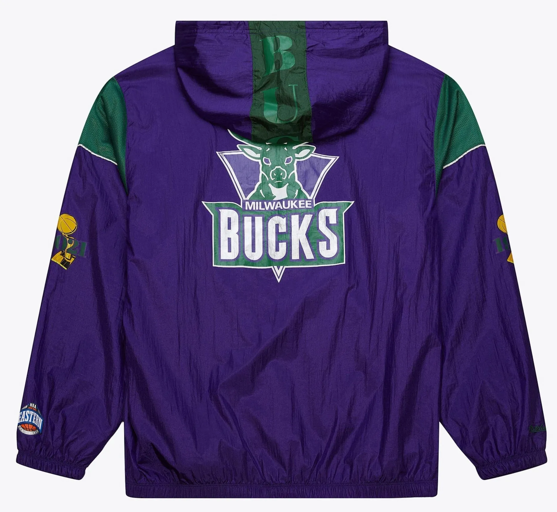 Mitchell & Ness Men's NBA Team Og 3.0 Anorak Vintage Logo Bucks sold by Zulily product image thumbnail 2