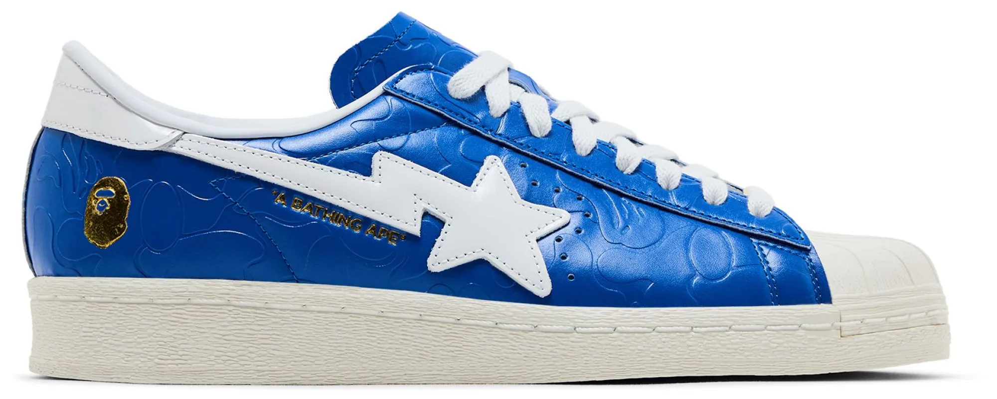adidas Men's Superstar Vintage 'Bape Blue White' Sneakers sold by Zulily