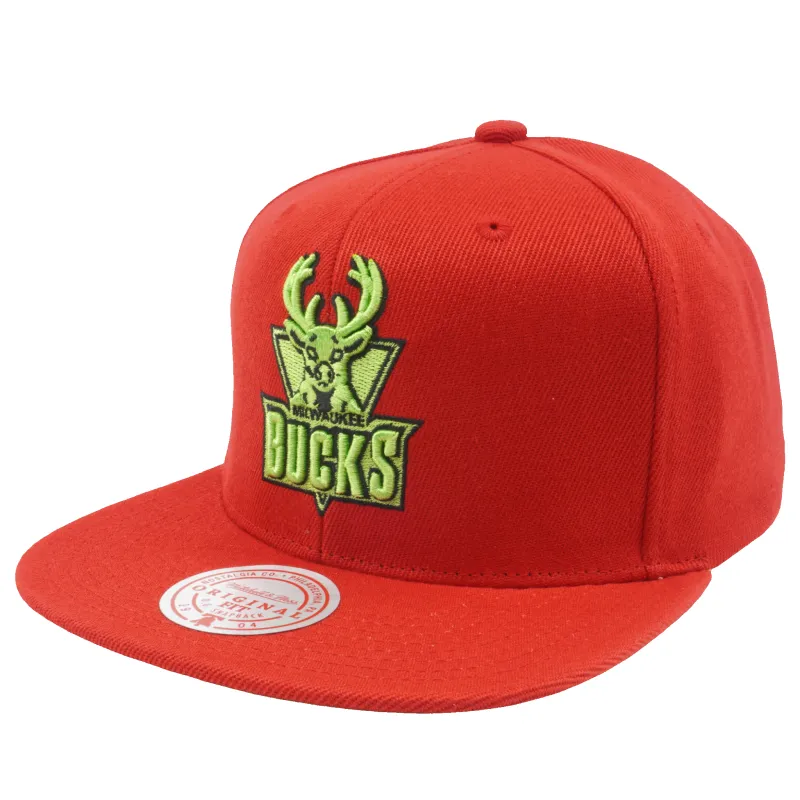 Mitchell & Ness Men's NBA Reverse Candy Apple Snapback Hwc Bucks Snapback Caps sold by Zulily