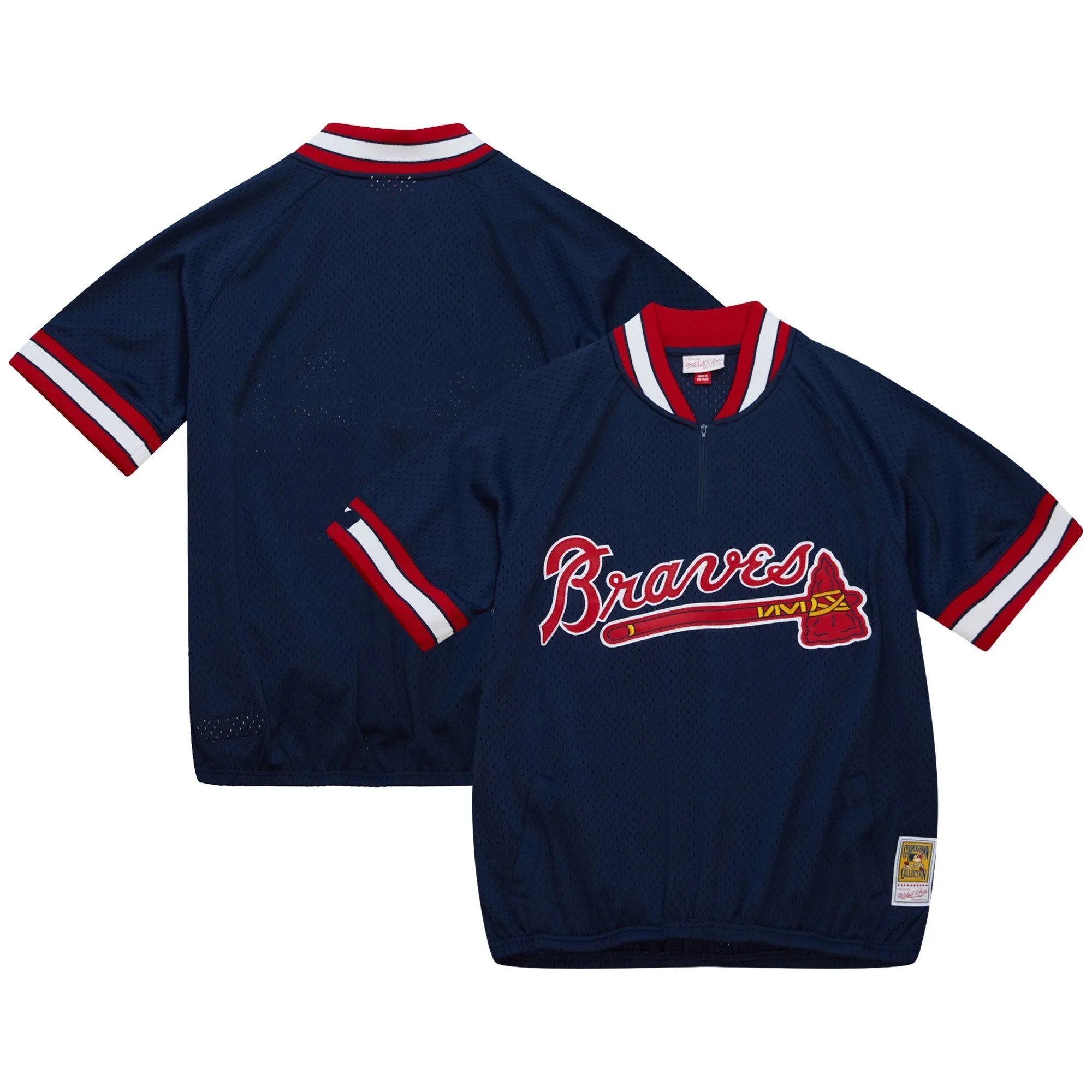 Mitchell & Ness Men's MLB Authentic Bp Jersey - 1/4 Zip Braves 1991 Jerseys sold by Zulily product image thumbnail 3