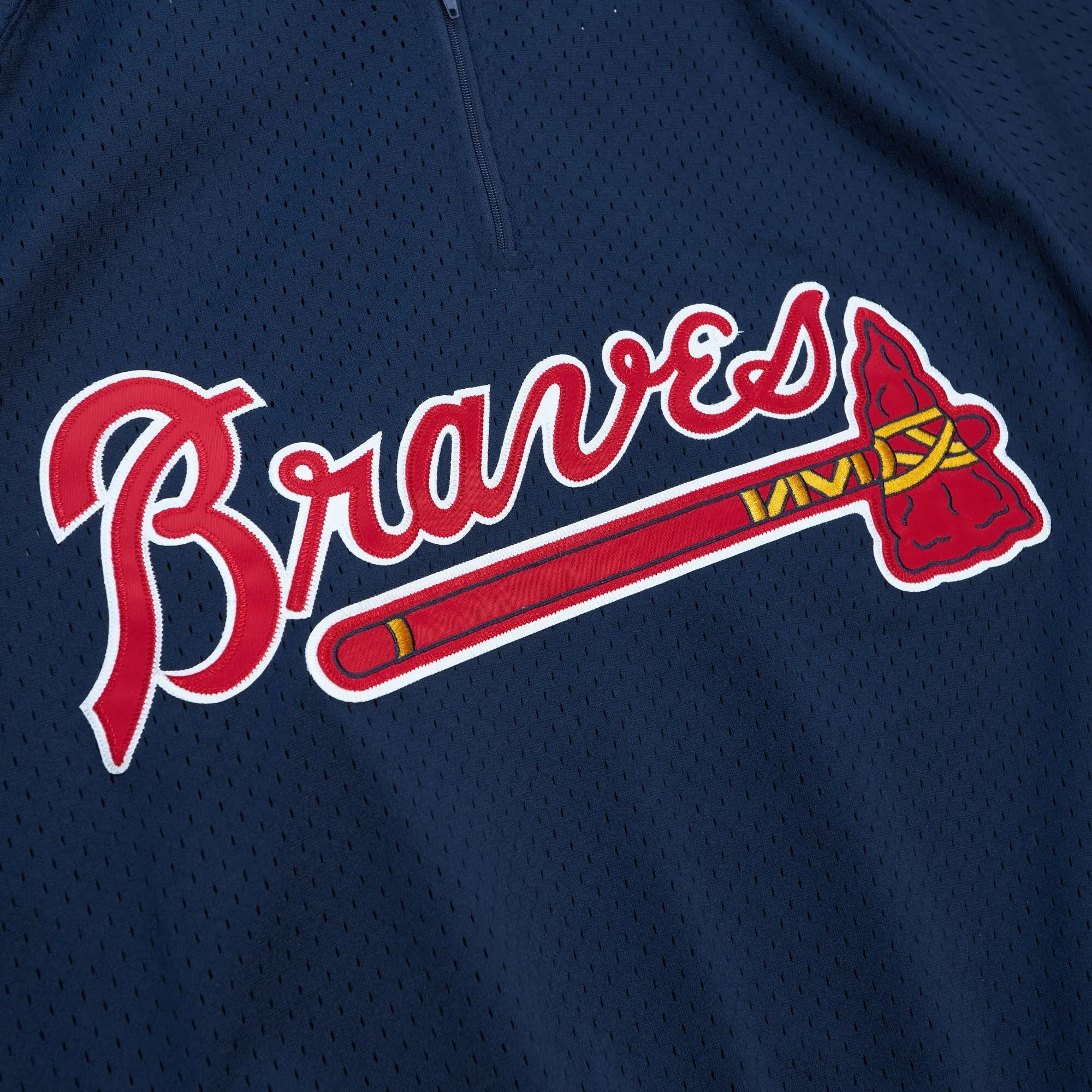 Mitchell & Ness Men's MLB Authentic Bp Jersey - 1/4 Zip Braves 1991 Jerseys sold by Zulily product image thumbnail 4