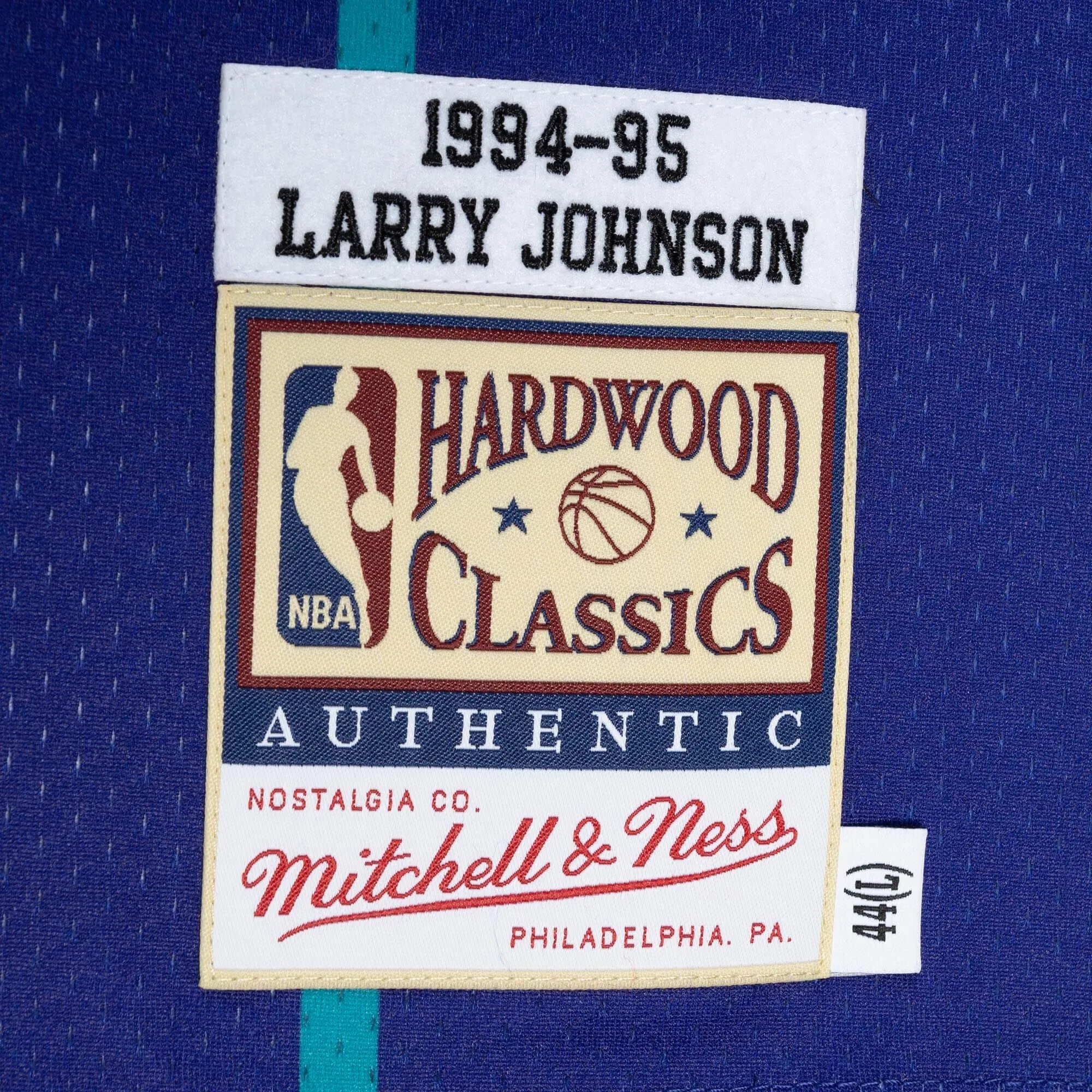 Mitchell & Ness NBA Authentic Alternate Jersey Charlotte Hornets 94 Larry Johnson Jerseys sold by Zulily product image thumbnail 4