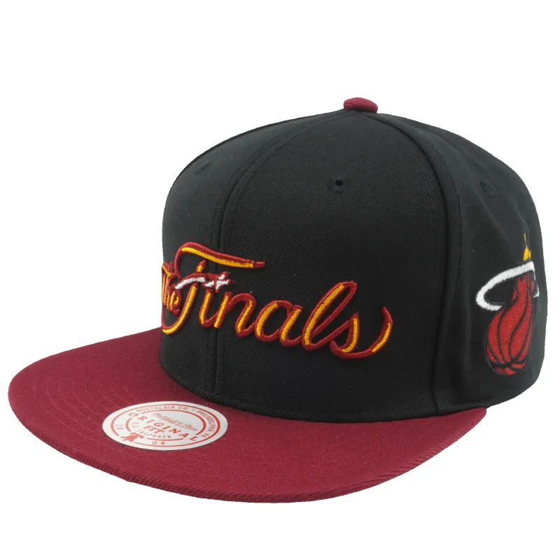 Mitchell & Ness Men's NBA The Finals Snapback Heat Snapback Caps made by Mitchell & Ness