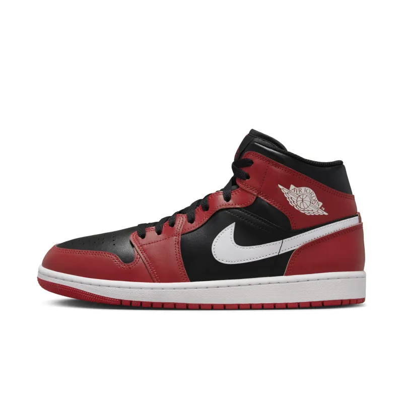 Air Jordan Men's Retro 1 Mid 'Gym Red Black White 2024' Sneakers sold by Zulily