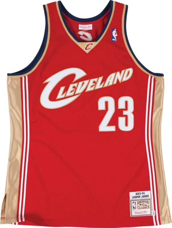 Mitchell & Ness NBA Authentic Road Jersey Cleveland Cavaliers 03 Lebron James Jerseys made by Mitchell & Ness