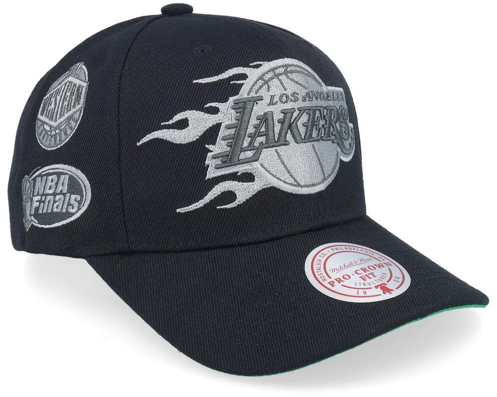 Mitchell & Ness Men's NBA Beautiful Chaos Pro Snapback Lakers Snapback Caps made by Mitchell & Ness