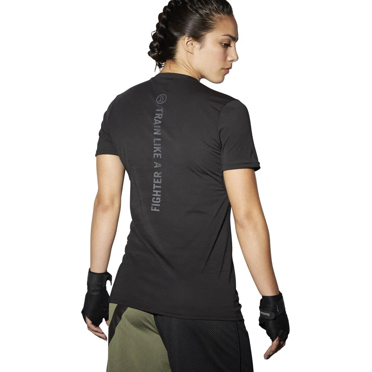 Reebok Women's Train Like A Fighter Perf Short Sleeve V Tee sold by Zulily product image thumbnail 2