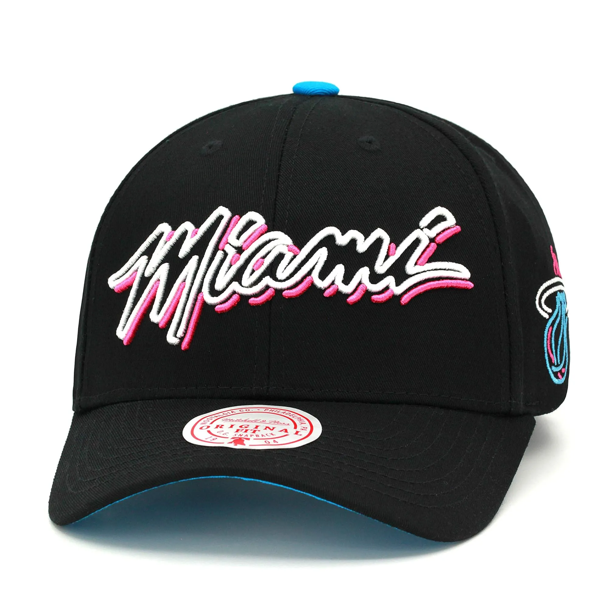 Mitchell & Ness Men's NBA Miami Heat Neon Vice Lights Wordmark Low Snapback sold by Zulily