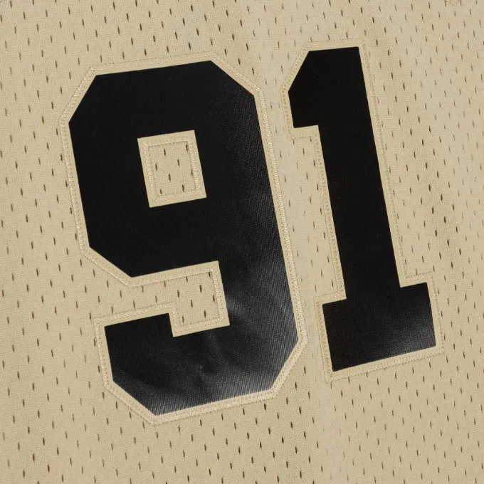 Mitchell & Ness Men's Khaki Black Swingman Jersey Bulls 1997 Dennis Rodman sold by Zulily product image thumbnail 3