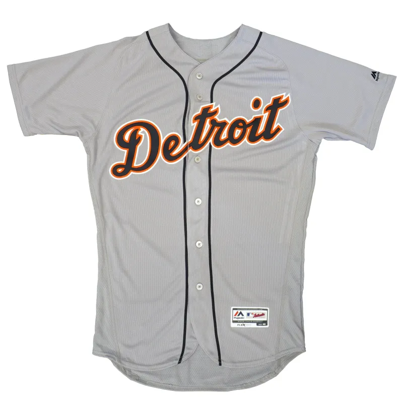 Majestic Men's MLB Detroit Tigers Authentic On Field Flex Base Jersey Gray sold by Zulily