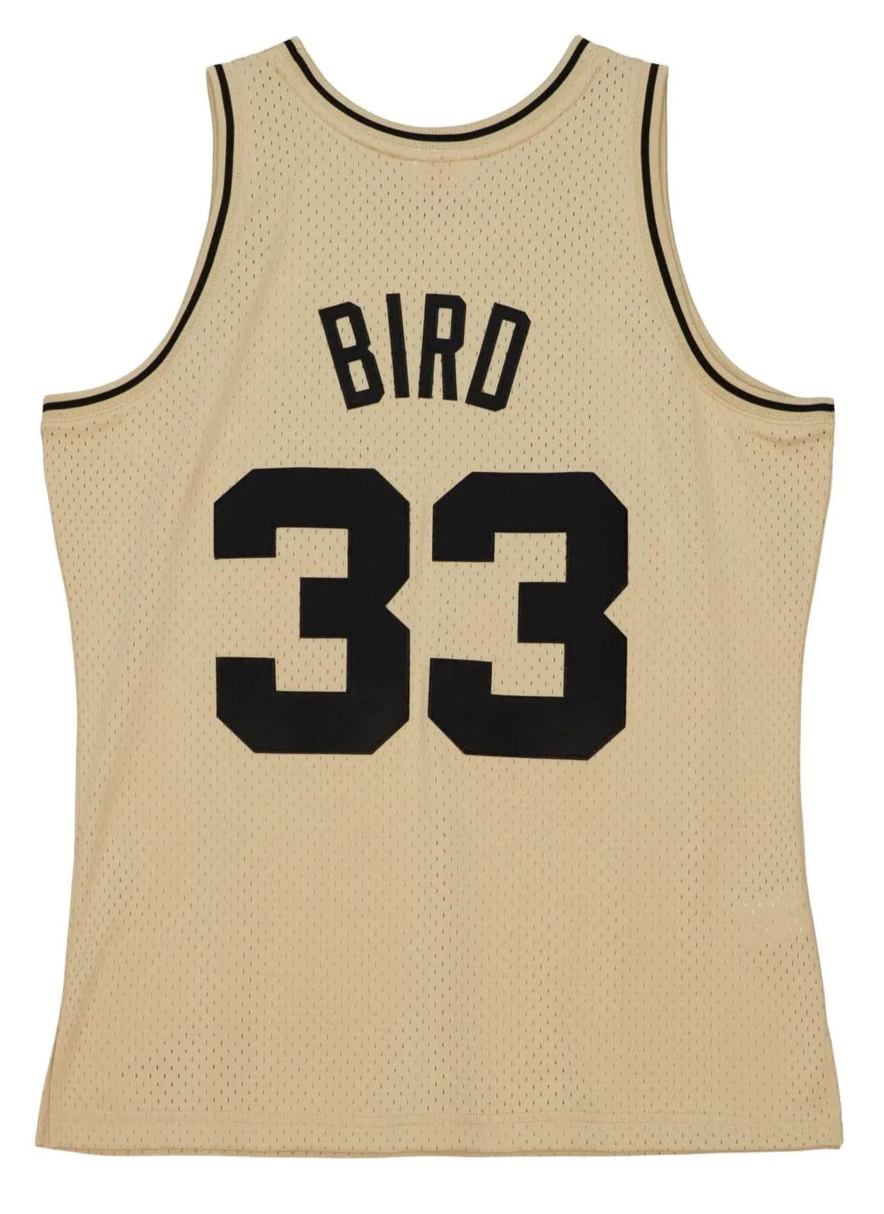 Mitchell & Ness Men's Khaki Black Swingman Jersey Celtics 1985 Larry Bird Jerseys sold by Zulily