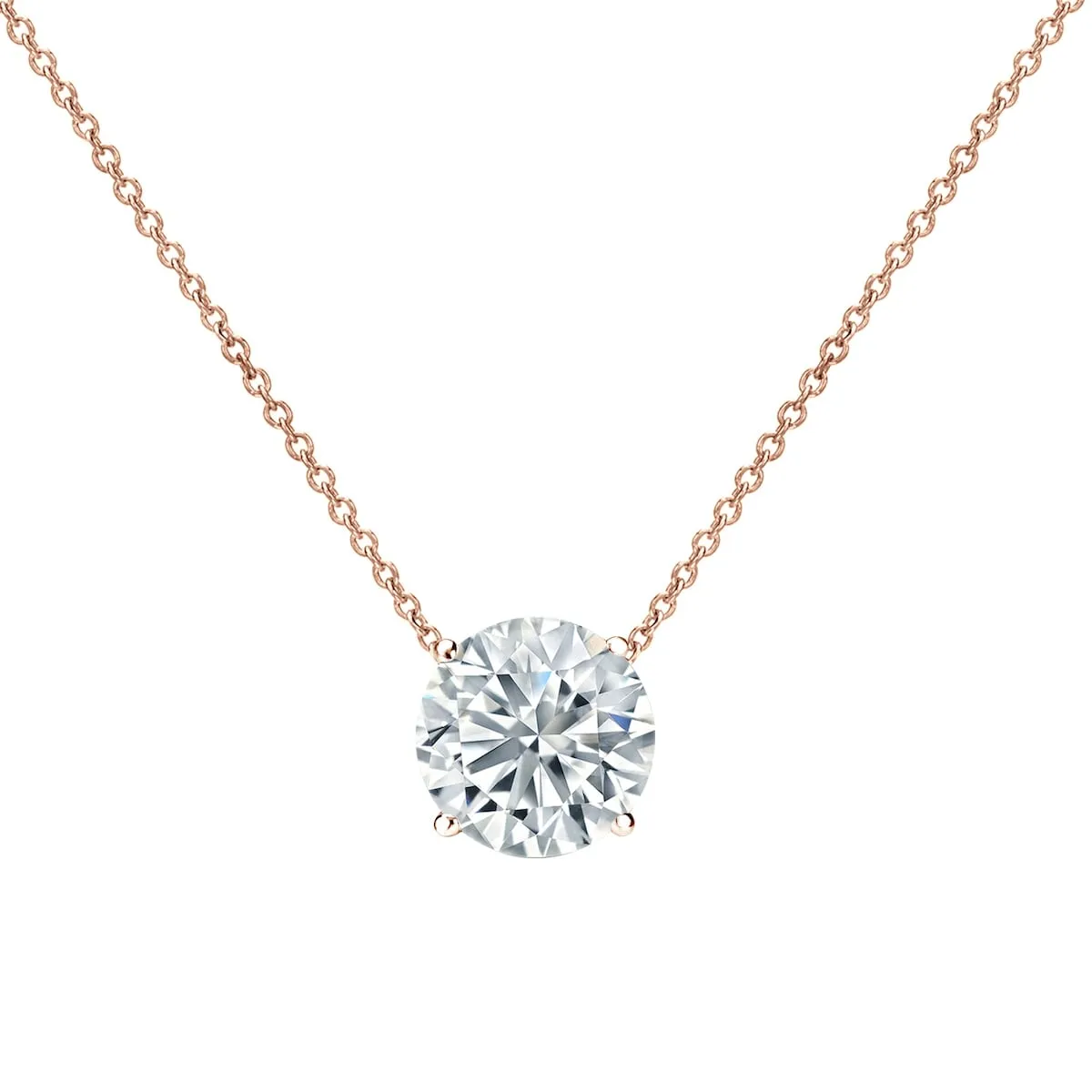 Auriya 14-karat Gold 2.25ctw Round Solitaire Lab Grown Diamond Necklace 4-Prong (F-G VS) - 2.25 sold by Zulily product image thumbnail 3