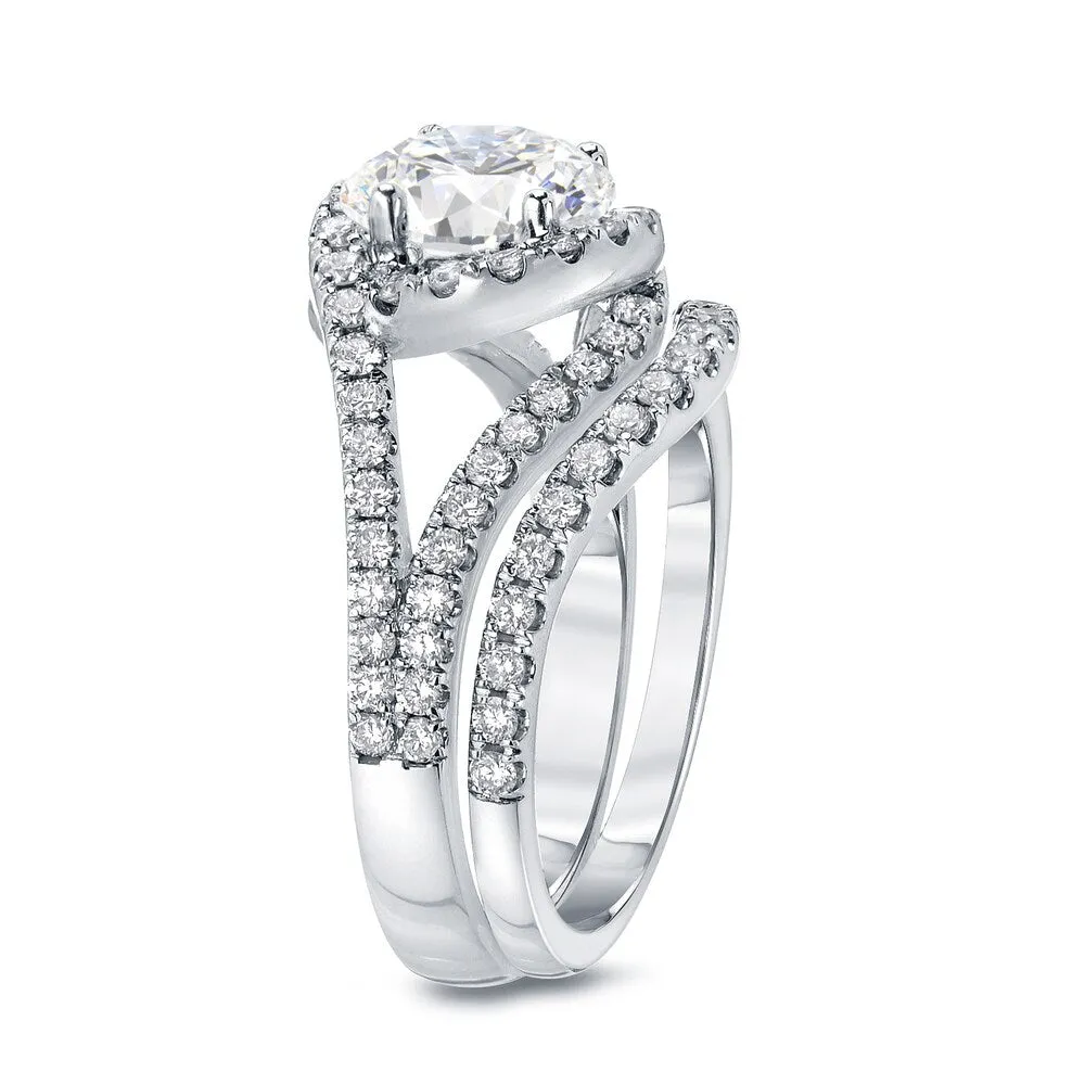 Auriya 14k Gold 1 7/8ctw Halo Diamond Engagement Ring Set Certified sold by Zulily product image thumbnail 4