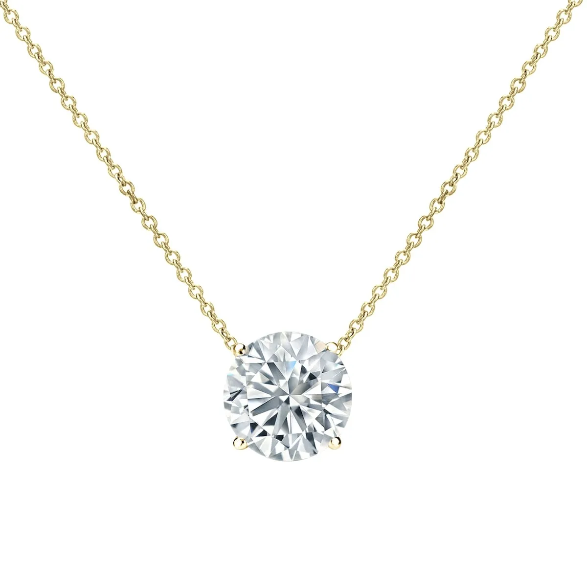 Auriya 14-karat Gold 2.25ctw Round Solitaire Lab Grown Diamond Necklace 4-Prong (F-G VS) - 2.25 sold by Zulily product image thumbnail 2