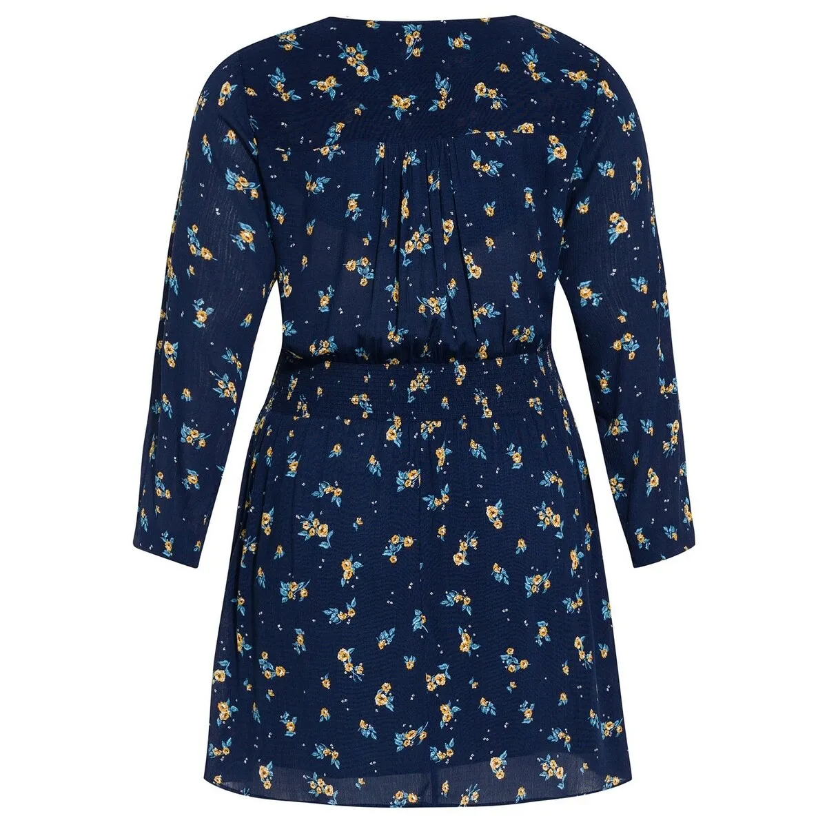 City Chic Women's Floral Print V Neck Mini Dress Blue Size Petite Small sold by Zulily product image thumbnail 2