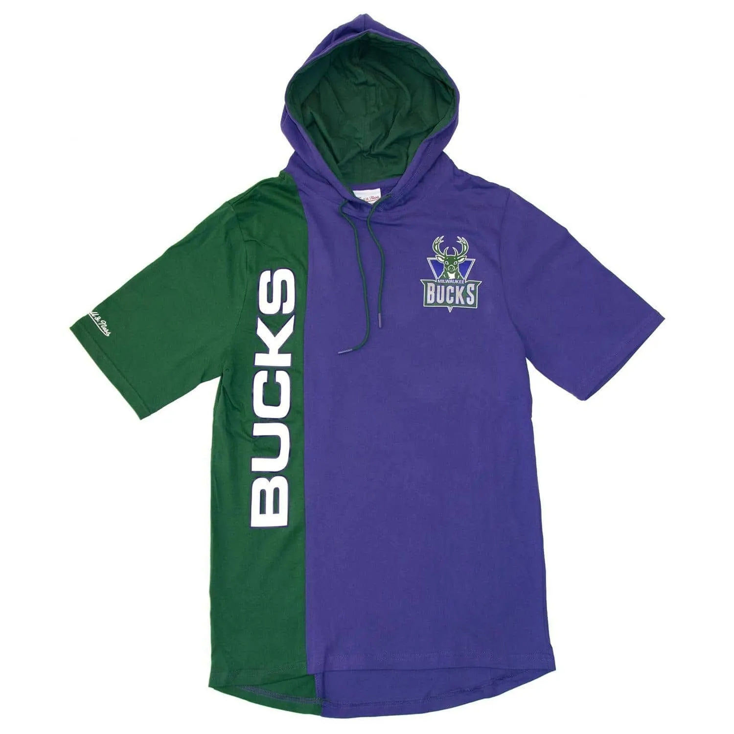 Mitchell & Ness Men's NBA Short Sleeve Split Hoody Milwaukee Bucks Hoodies sold by Zulily