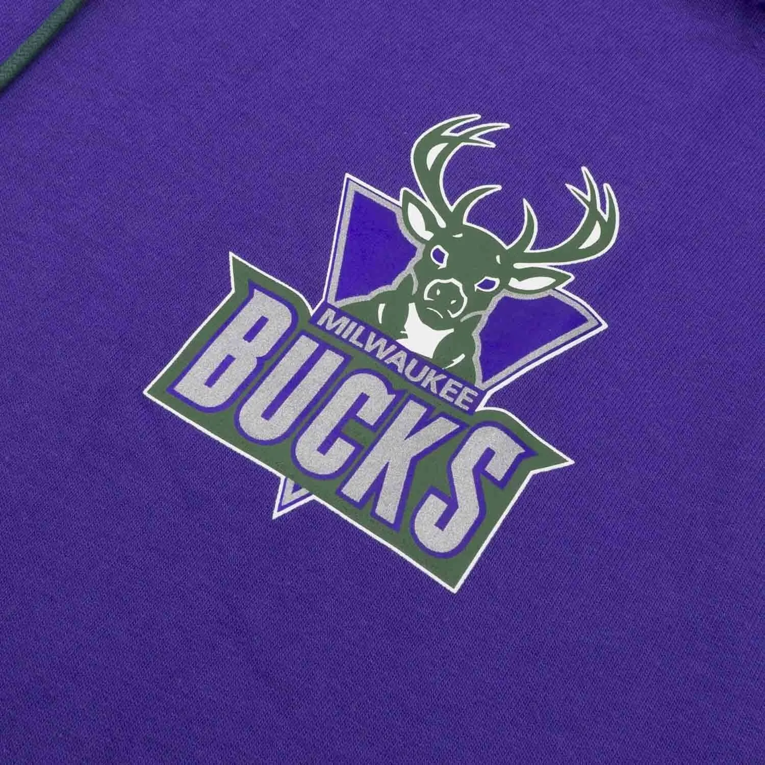 Mitchell & Ness Men's NBA Short Sleeve Split Hoody Milwaukee Bucks Hoodies sold by Zulily product image thumbnail 3