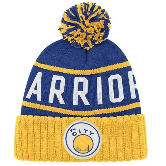 Mitchell & Ness Men's NBA Golden State Warriors High 5 Cuffed Knit Beanie Knit Hat sold by Zulily