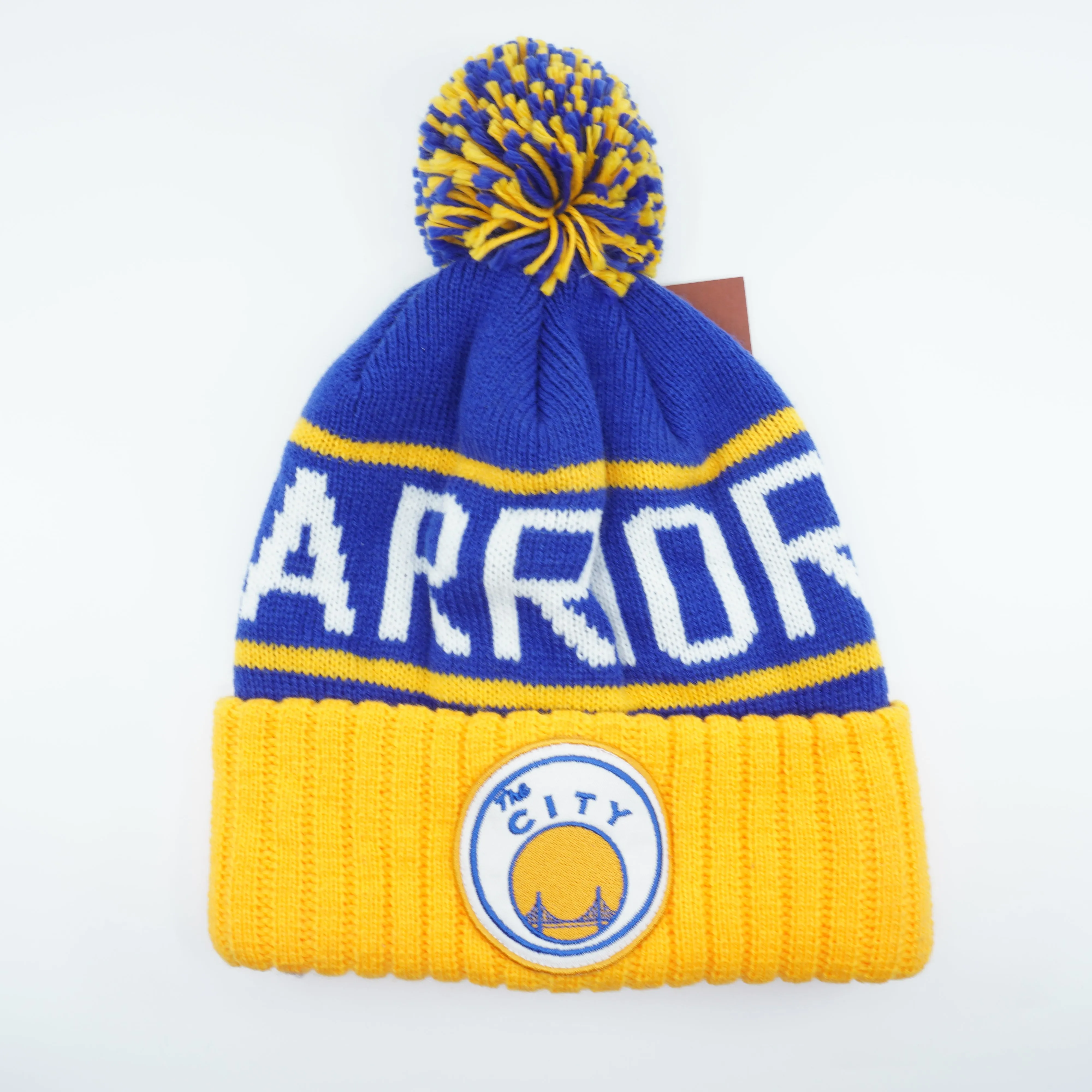 Mitchell & Ness Men's NBA Golden State Warriors High 5 Cuffed Knit Beanie Knit Hat sold by Zulily product image thumbnail 2