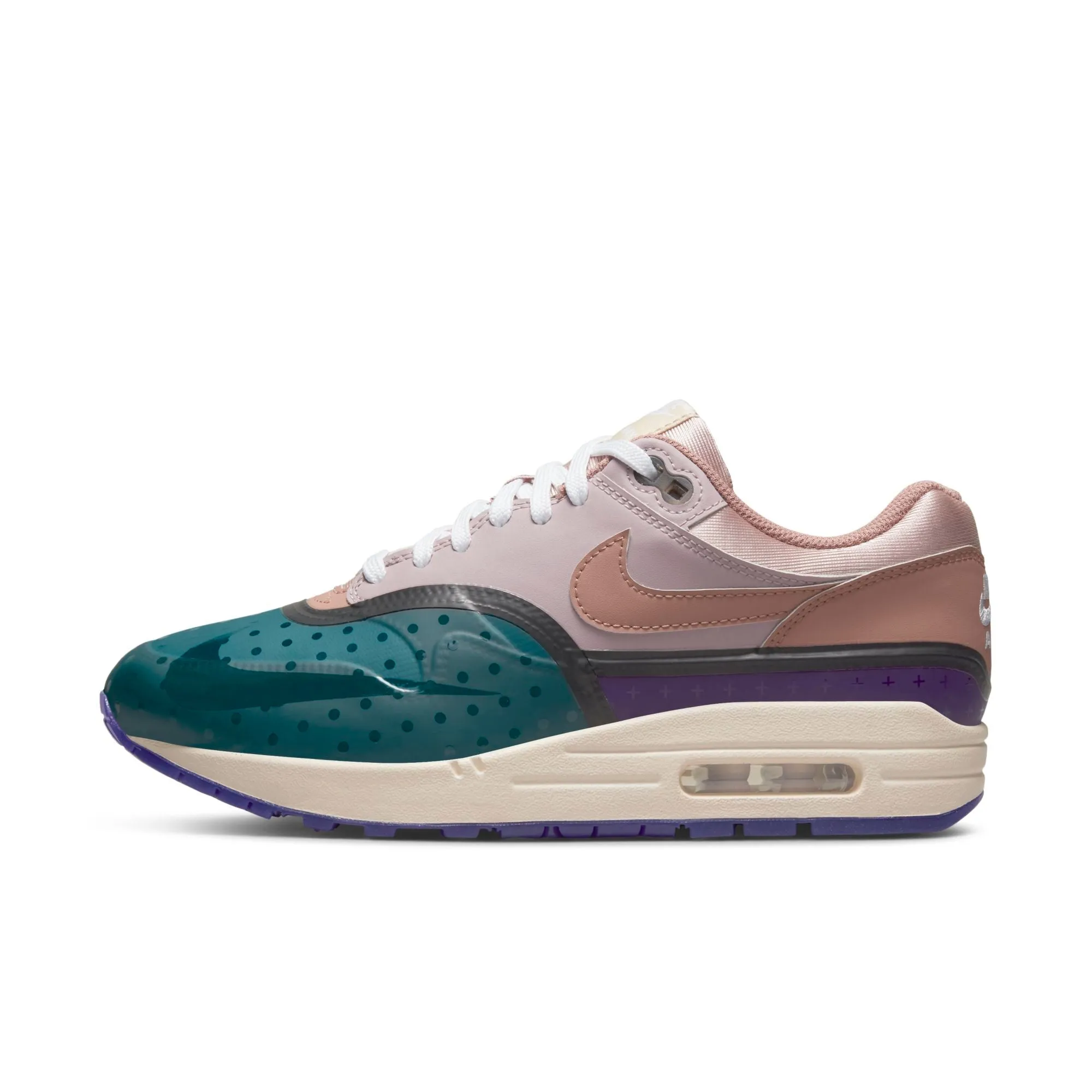 Nike Women's Air Max 1 Premium 'Plum Fog Fossil Rose' Sneakers sold by Zulily