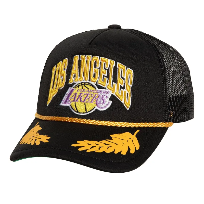 Mitchell & Ness Men's NBA Gold Leaf Trucker Hwc Lakers Ball Caps sold by Zulily