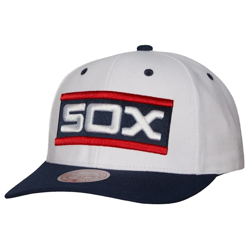 Mitchell & Ness Men's MLB Evergreen Pro Snapback Coop White Sox Snapback Caps made by Mitchell & Ness