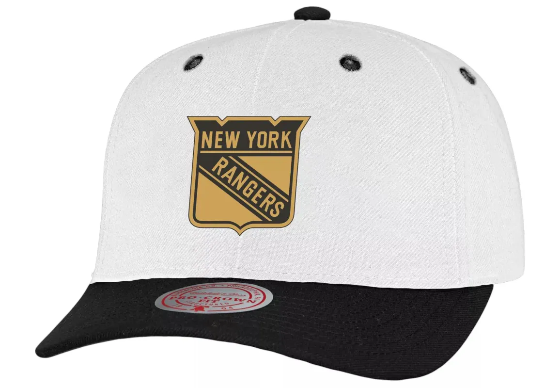 Mitchell & Ness Men's NHL Black Gold Pc Snapback Rangers Snapback Caps sold by Zulily