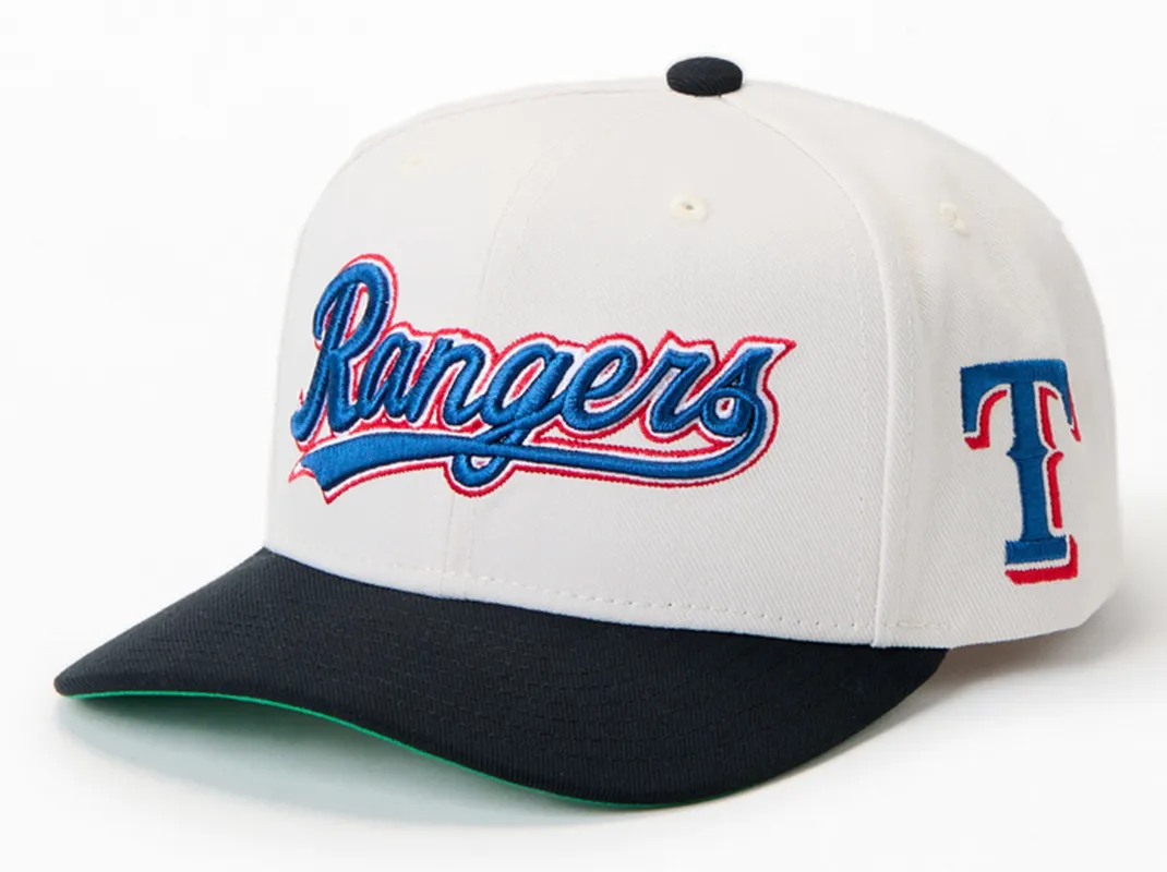 Mitchell & Ness Men's MLB Off Word Pro Snapback Rangers Snapback Caps sold by Zulily