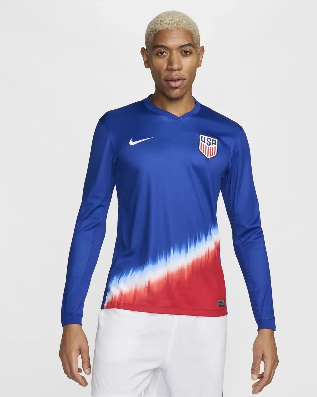 Nike Men's Usmnt 2024 Stadium Away Soccer Long-Sleeve Dri-Fit Replica Jersey made by Nike