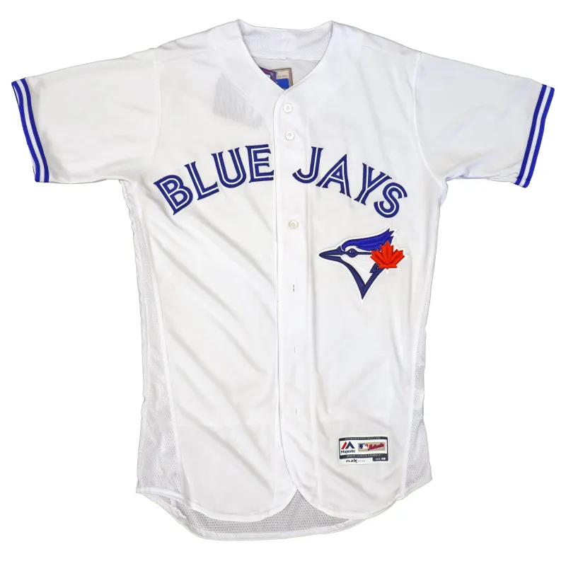 Majestic Men's MLB Toronto Blue Jays Authentic On Field Flex Base Jersey White made by Majestic
