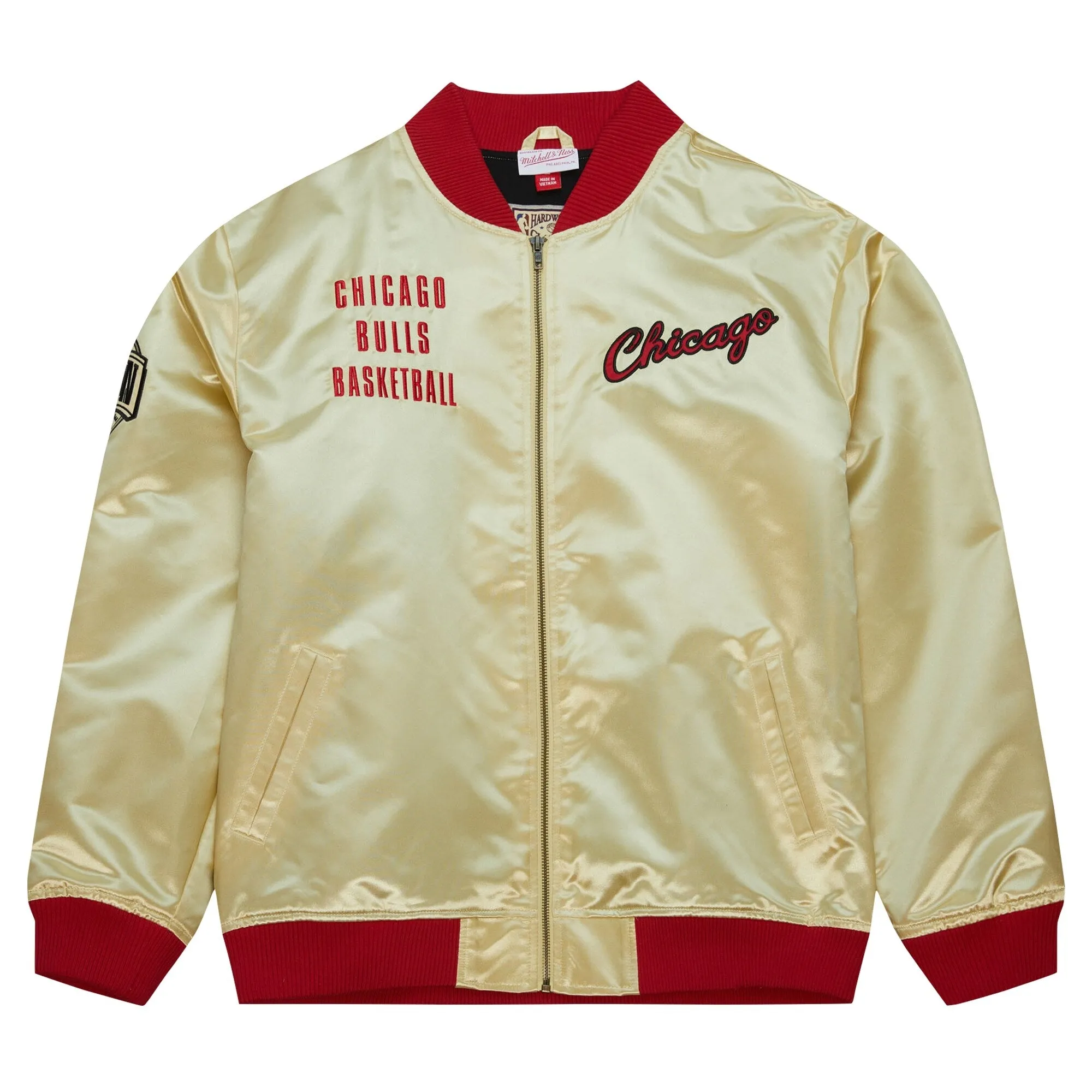 Mitchell & Ness Men's Team Og 2.0 Lightweight Satin Jacket Vintage Logo Bulls Jackets sold by Zulily product image thumbnail 2